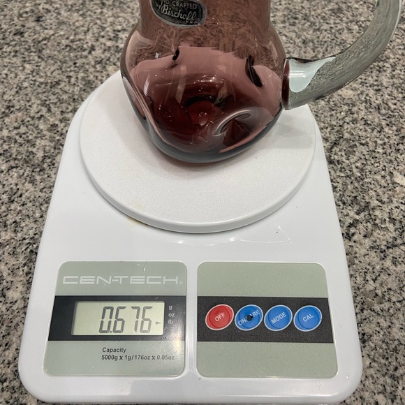 Vintage MCM BISCHOFF Hand Blown Purple Amethyst Pinched Glass Pitcher Art Glass - Picture 10 of 14